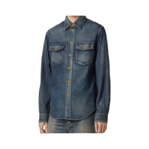 Double-Pocket Denim Shirt