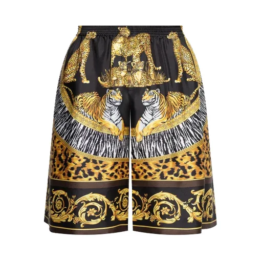 Pattern-Printed Elasticated Waistband Shorts
