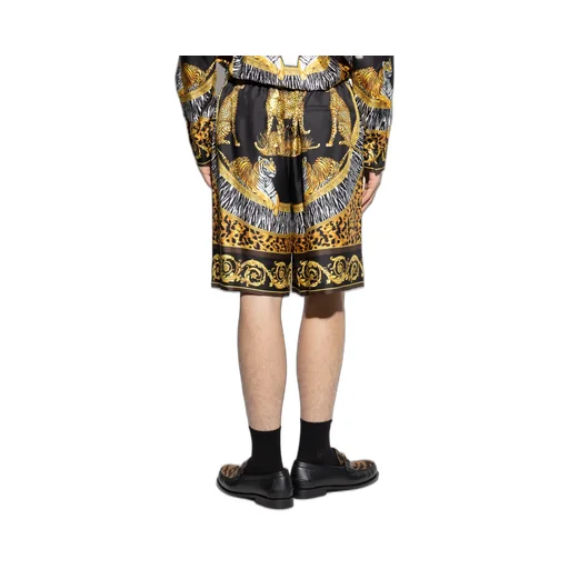 Pattern-Printed Elasticated Waistband Shorts