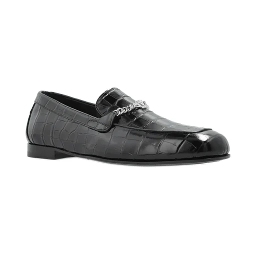 Embossed Slip-On Loafers