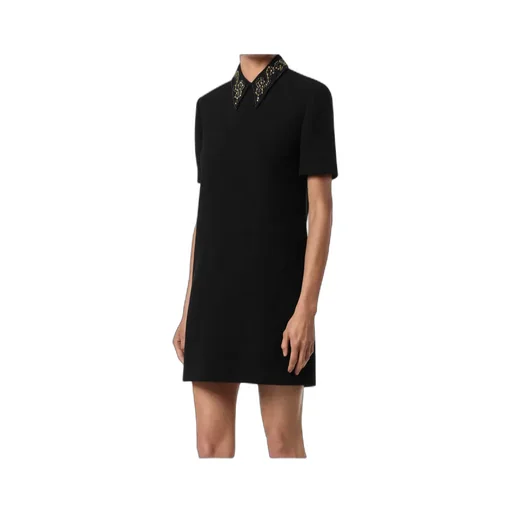 Embellished-Collar Mini Dress