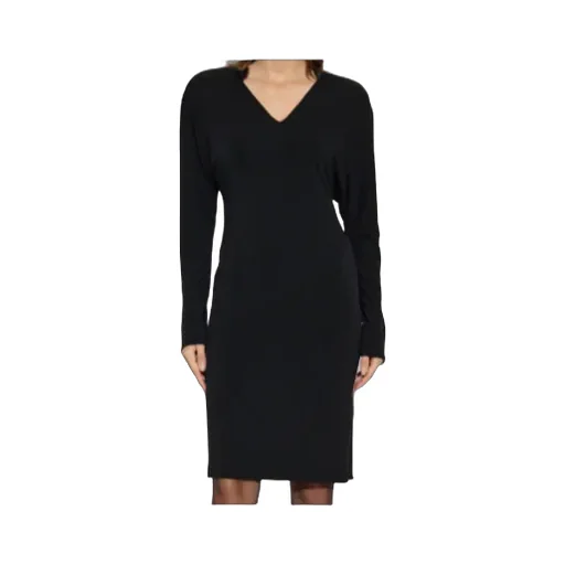 V-Neck Long-Sleeve Mini Dress
