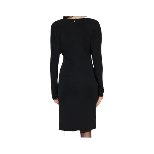 V-Neck Long-Sleeve Mini Dress