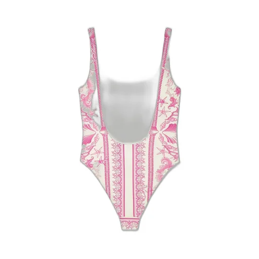 Pattern-Printed One Piece Swimsuit