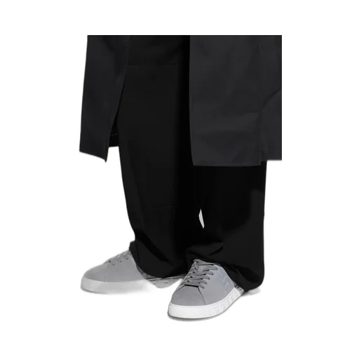 Greca-Embroidered Lace-Up Sneakers