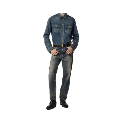 Double-Pocket Denim Shirt