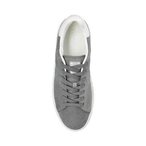Greca-Embroidered Lace-Up Sneakers