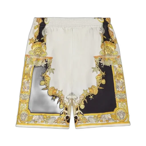 Coral Theatre Printed Elastic-Waist Shorts