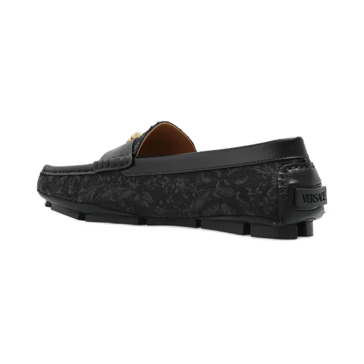 Medusa-Plaque Slip-On Loafers