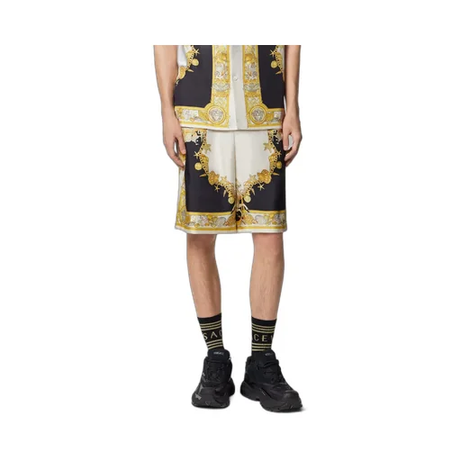 Coral Theatre Printed Elastic-Waist Shorts