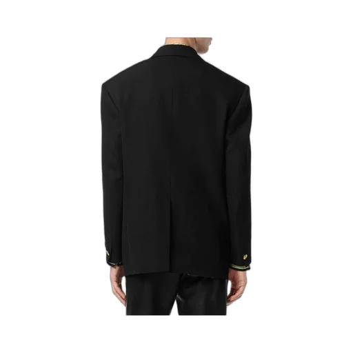 Gold-Button Wool Blazer
