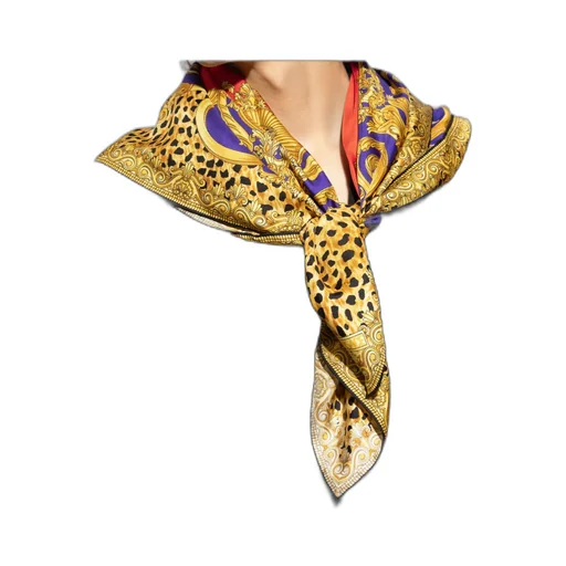 Baroque Leopard Print Scarf