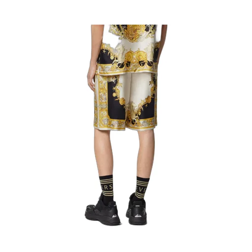 Coral Theatre Printed Elastic-Waist Shorts