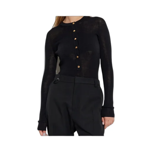 Fitted Cut Long-Sleeved Knitted Top