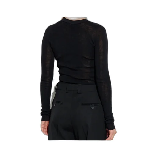 Fitted Cut Long-Sleeved Knitted Top