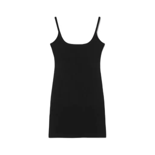 Logo Embroidered Sleeveless Dress