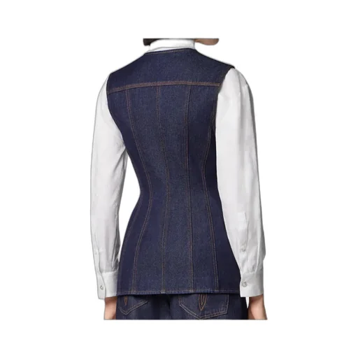 Button-Up Denim Gilet