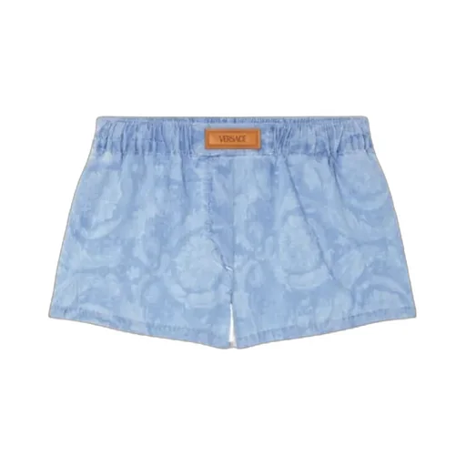 Logo-Patch Denim Shorts