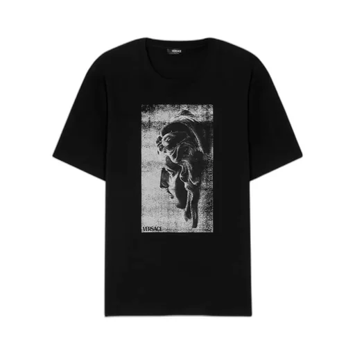 Pattern-Printed Crewneck T-Shirt
