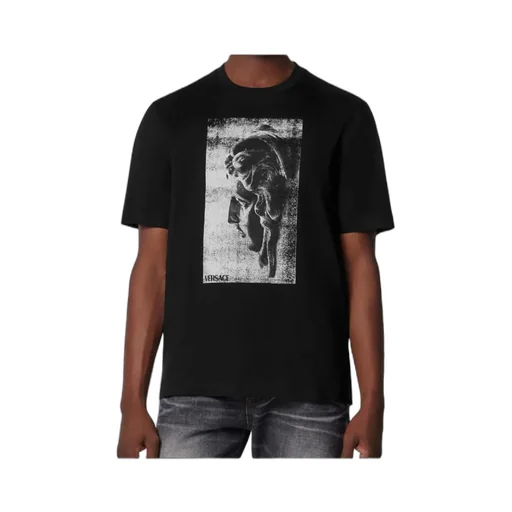 Pattern-Printed Crewneck T-Shirt