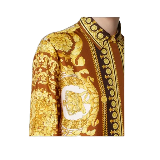 Pattern-Printed Long-Sleeved Shirt