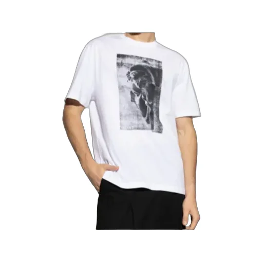 Pattern-Printed Crewneck T-Shirt