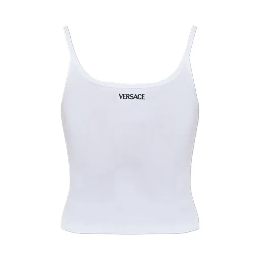 Logo-Embroidered Ribbed Top