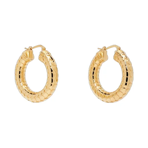 Carved Hoop Earrings