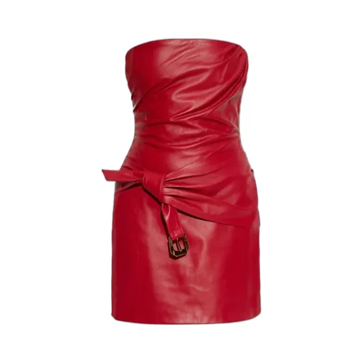 Strapless Zipped Mini Dress