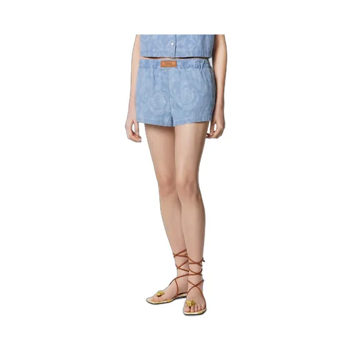 Logo-Patch Denim Shorts