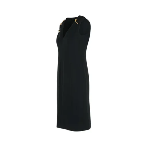 Safety-Pin Detailed V-Neck Dress