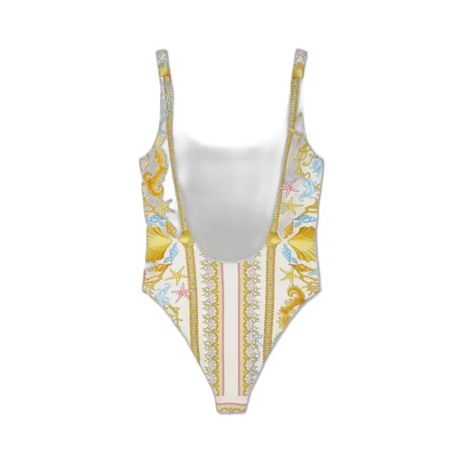 Pattern-Printed One Piece Swimsuit