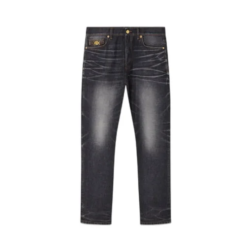 Logo-Patch Straight-Leg Jeans