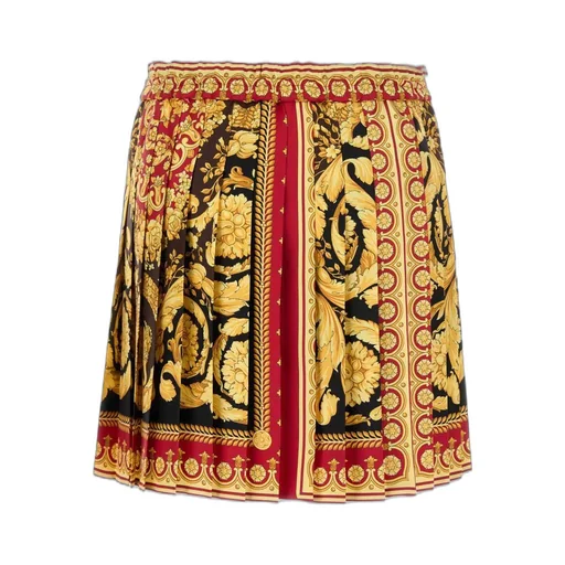 Pattern-Printed Pleated Skirt