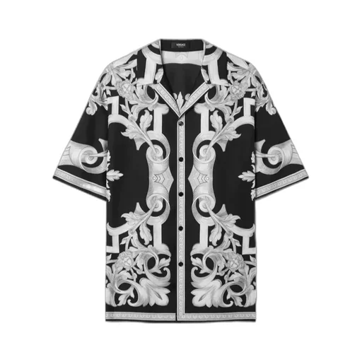 Pattern-Printed Short-Sleeved Shirt