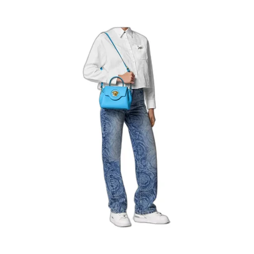 La Medusa Logo Plaque Small Top Handle Bag