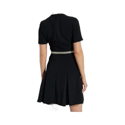 Crewneck Belted Embellished Dress