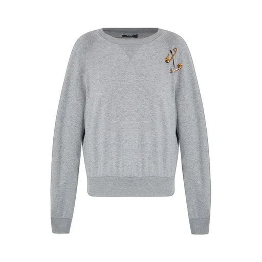 Safety Pins Detailed Crewneck Sweatshirt