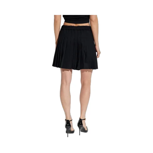 Pleated Drawstring Mini Skirt