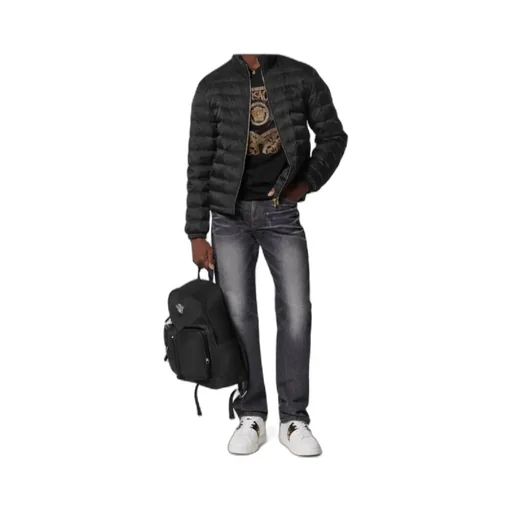 Logo-Patch Straight-Leg Jeans