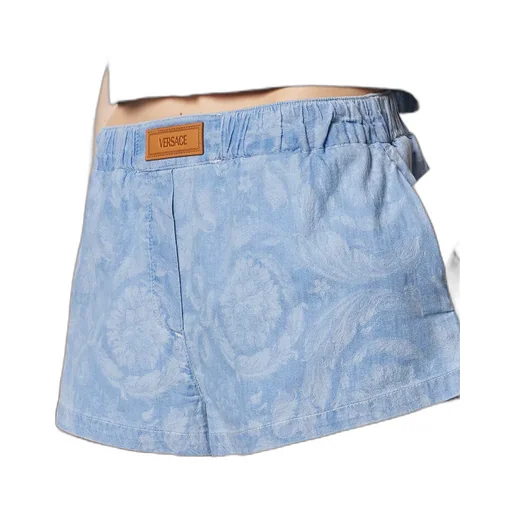 Logo-Patch Denim Shorts