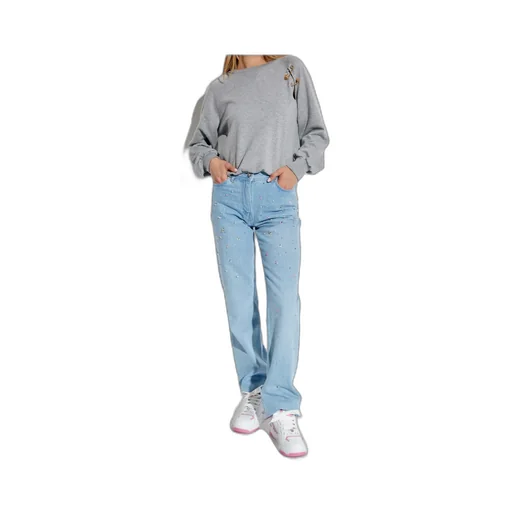 Safety Pins Detailed Crewneck Sweatshirt