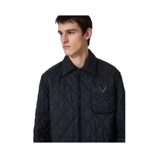 Zip-Up Straight Hem Quilted Jacket