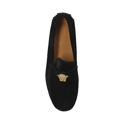 Medusa Plaque Slip-On Loafers