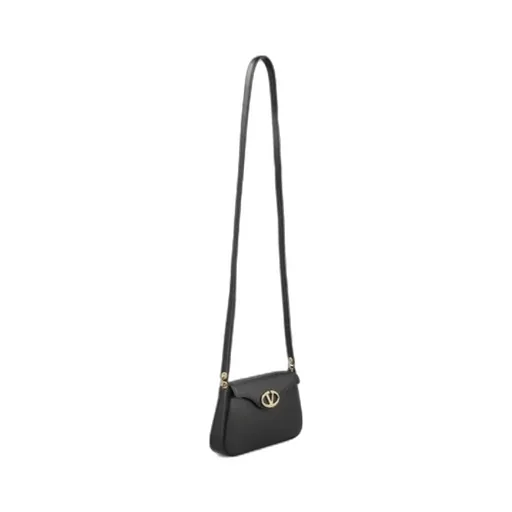 Logo Plaque Foldover Top Shoulder Bag