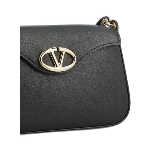 Logo Plaque Foldover Top Shoulder Bag