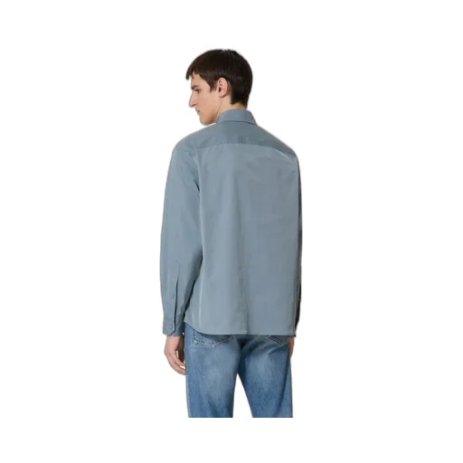 Logo Plaque Buttoned Shirt Jacket