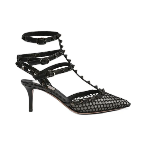 Mesh Rockstud Pumps