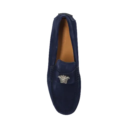 Medusa Plaque Slip-On Loafers