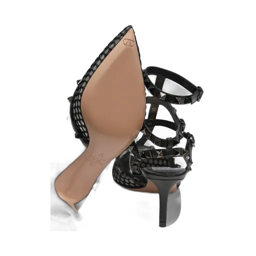 Mesh Rockstud Pumps